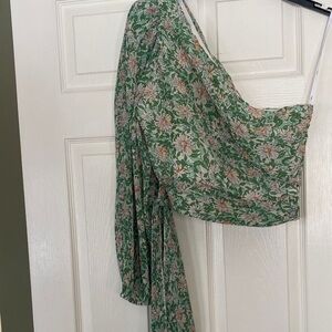 Lulu's Green Floral Print Dress